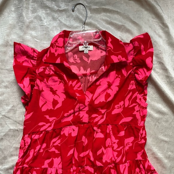 Umgee Pink and Red Floral Dress - Picture 3 of 7